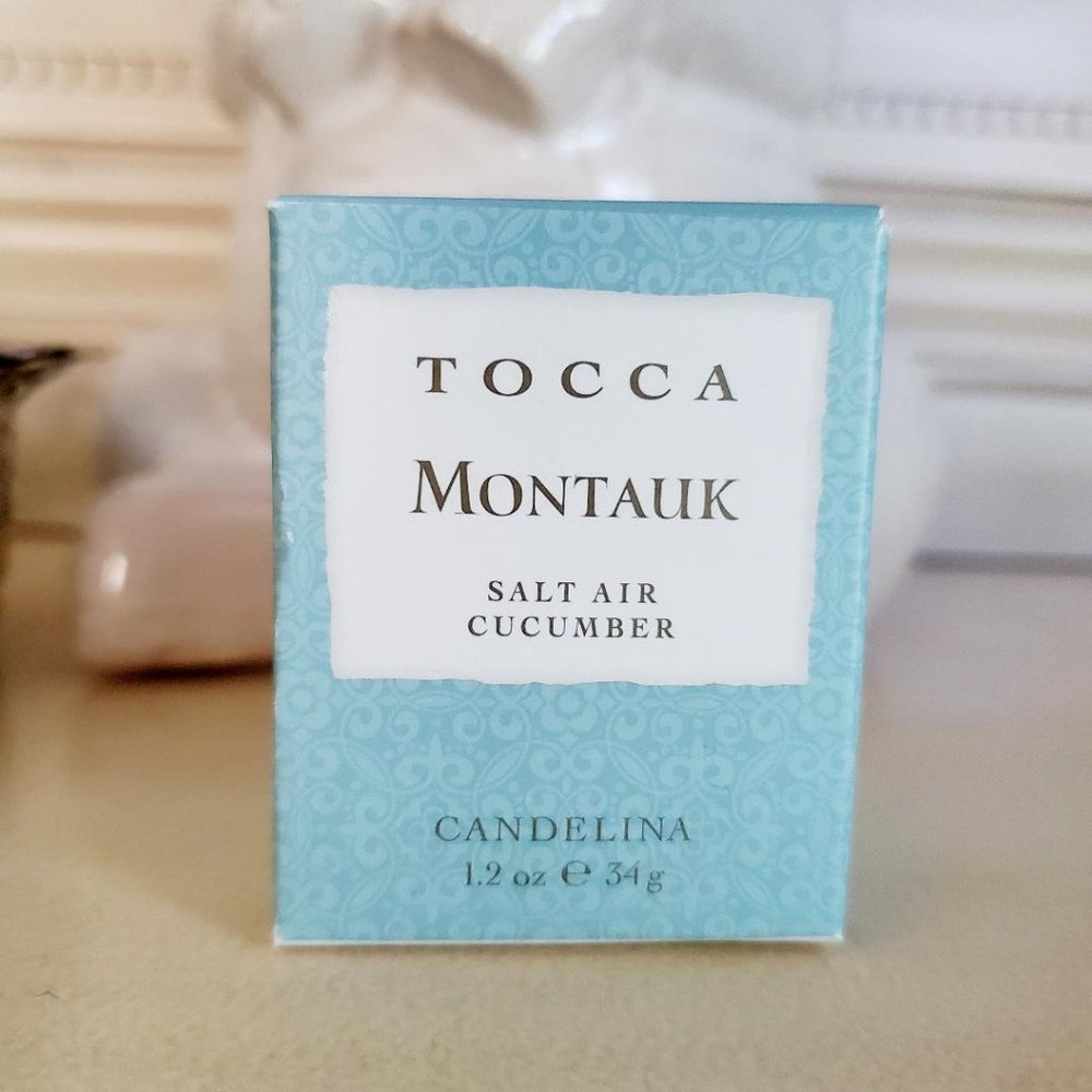 NIB Mini Tocca Montauk Candle Salt Air Cucumber Premium Candelina Luxury Votive